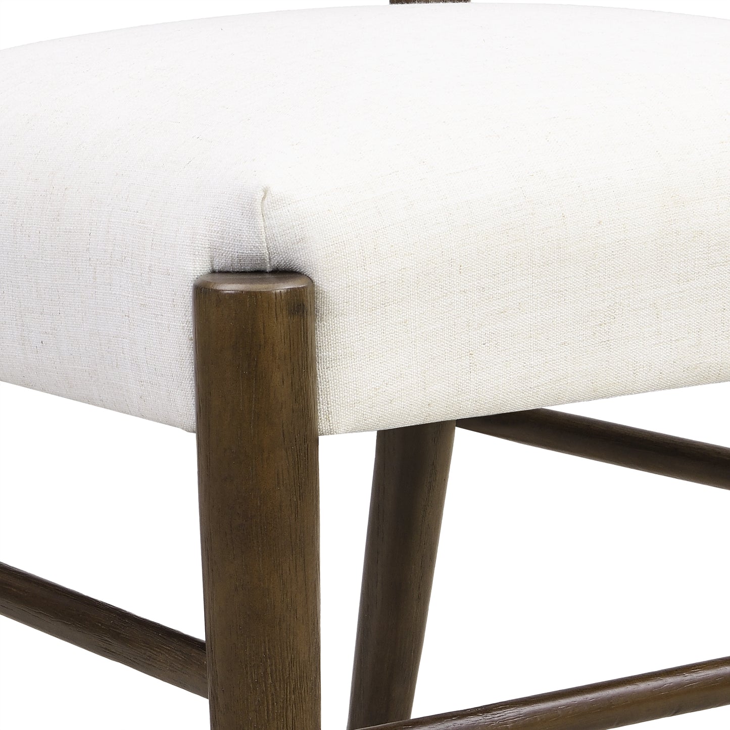 Set of 2 Beige Dining Chairs with Ladder Back Design