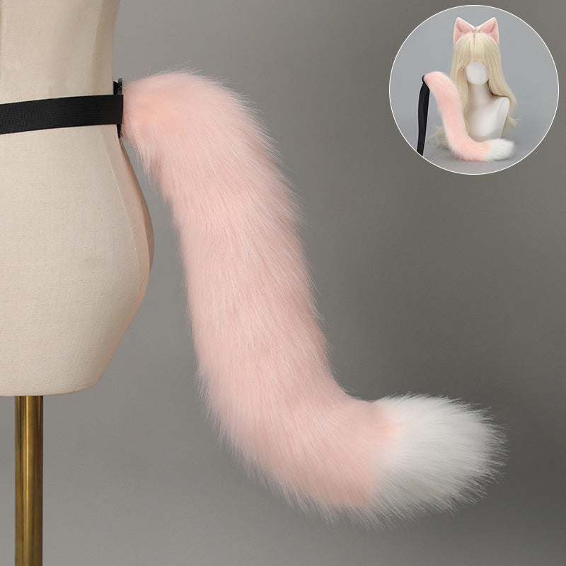 Cat Ear Headband and Tail Set - Plush, Trendy Cat Costume Accessory