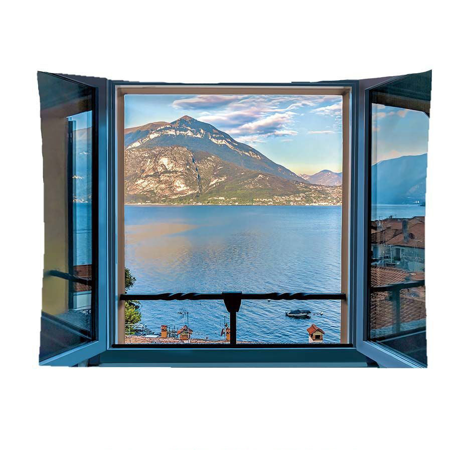 False Window Scenery Background Cloth for Home & Garden Curtains