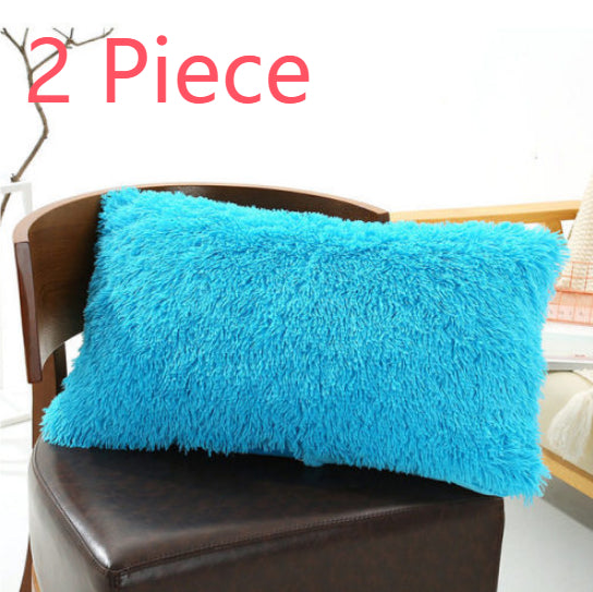 Winter Plush Pillowcase Set - Fluffy Long Plush & Velvet Bedding