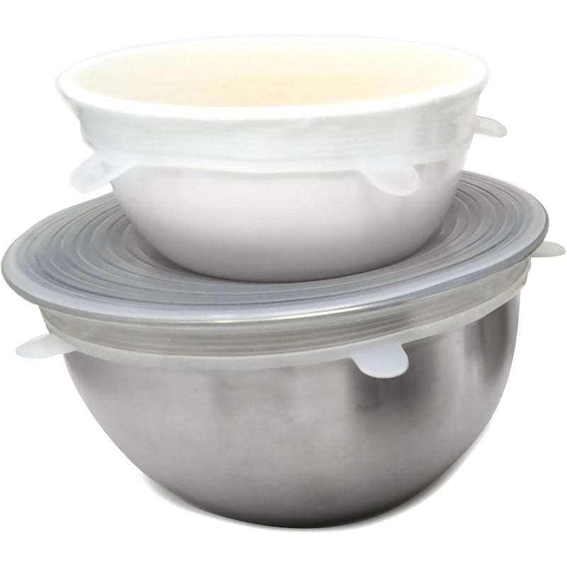 Microwave Food Cover Set with 6 Silicone Lids - Universal Fit