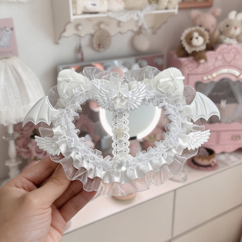 Anime Heart-Shaped Double Card Holder Set for Home & Office Decor