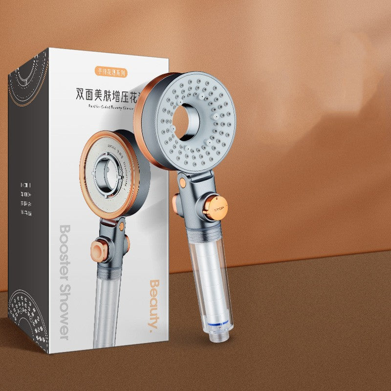 Pressurized Water Shower Head with Dechlorination Filter for Skin Care and Beauty