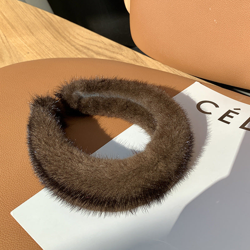 Plush Mink Hair Band - Soft & Fluffy Headband