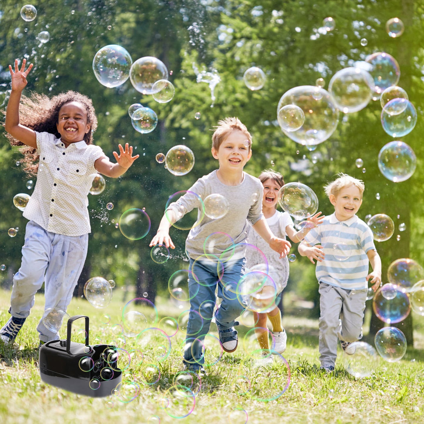 Automatic Bubble Maker - Portable Bubble Blower with 2 Speeds