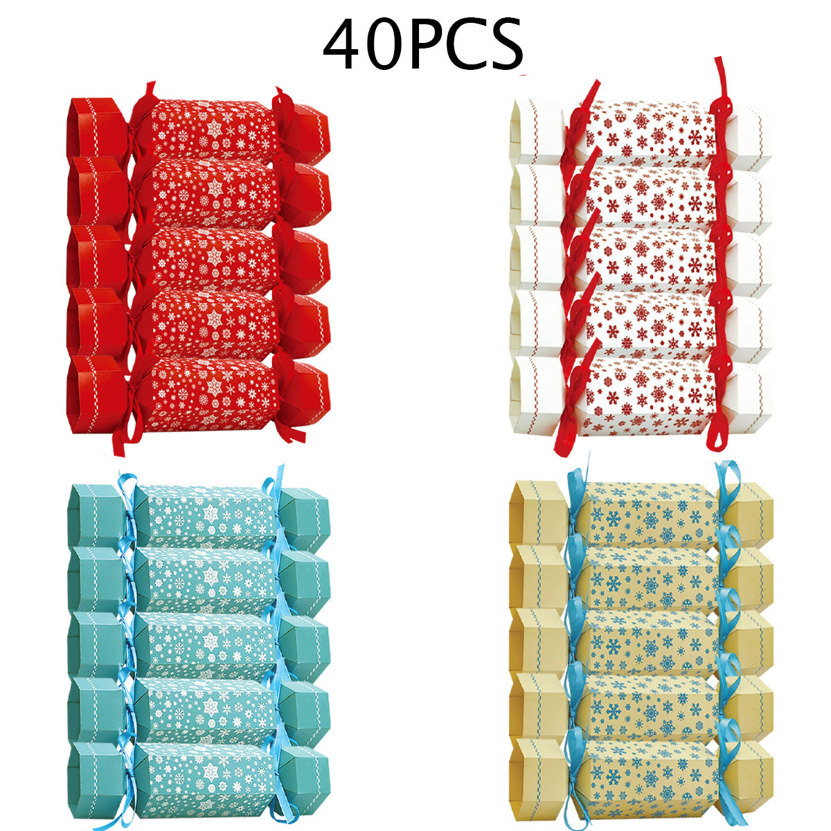 40 Multicolor Christmas Gift Boxes for Holiday Celebrations