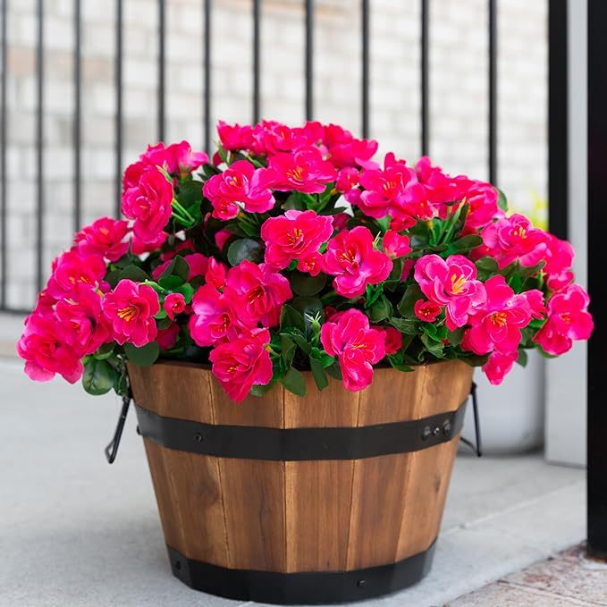 Artificial Green Plant Bouquet with Silk Flowers for Home & Garden Decor