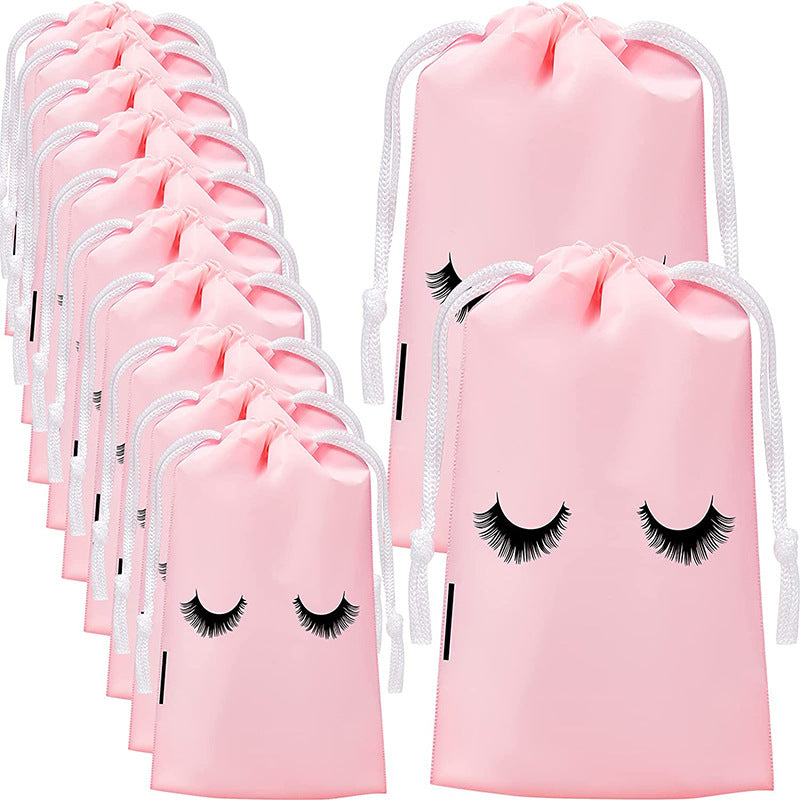 Eyelash Storage Bag Organizer with Rope Handle - Small Cosmetic Pouch