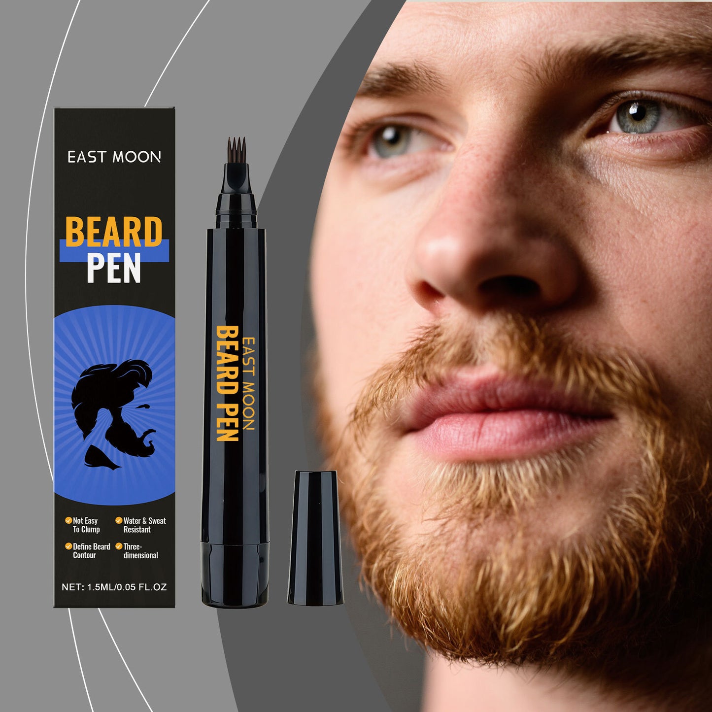 Men's Natural Beard Shaping Pen 1.5ml Grooming Tool