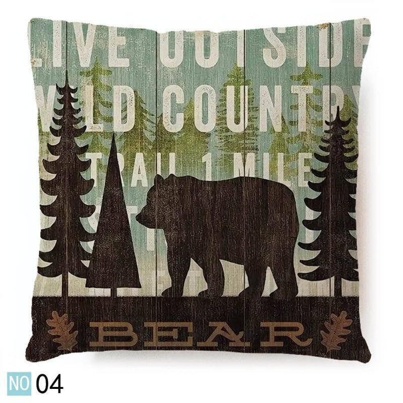 Animal Print Pillowcase - Retro Fashion Home Decor Bedding 45x45CM