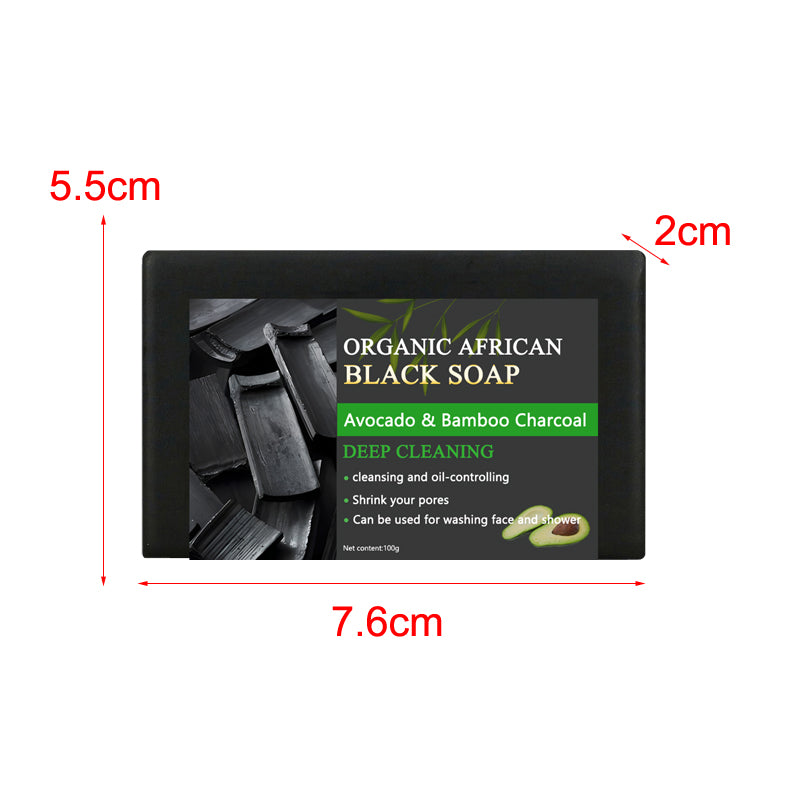 African Black Charcoal Bar Soap - 100g