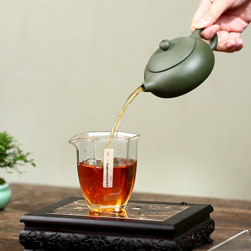 Large Mouth Ceramic Teapot Handmade Chinese Style Yixing Clay Tea Set
