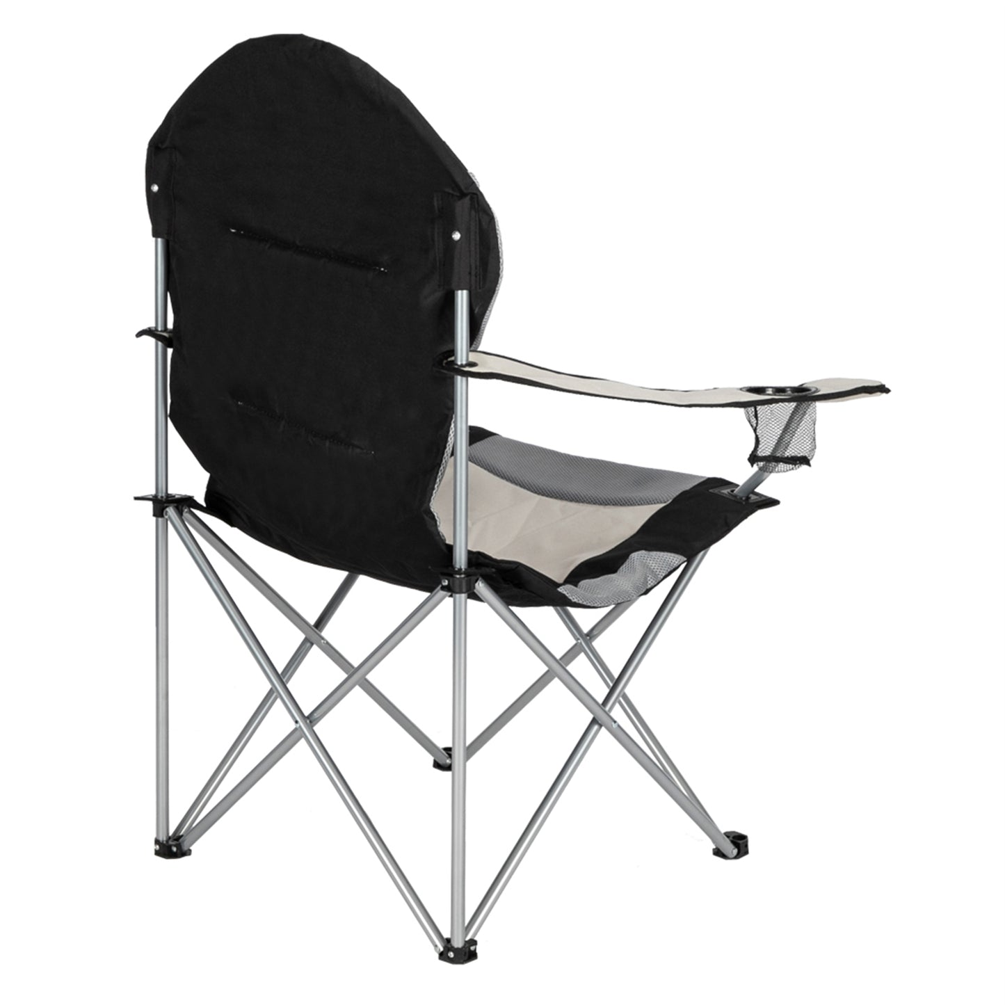Medium Camping Chair - Grey Iron Frame, Off-White Fabric