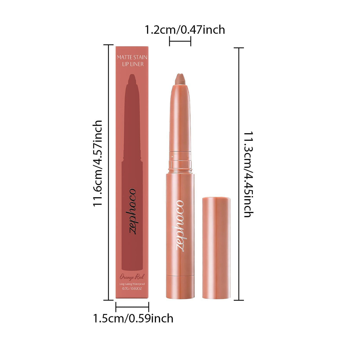 Lip Liner Pencil, Orange Red, 0.7g