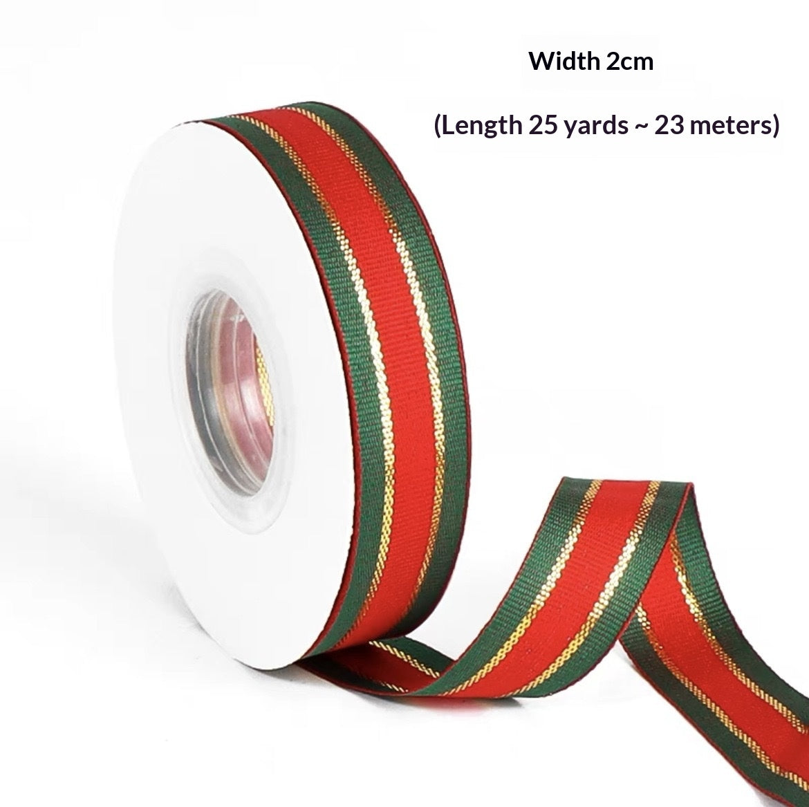 Christmas Ribbon for Gift Wrapping and Cake Decoration - 25 Yards
