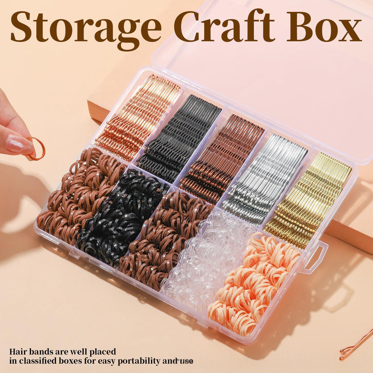 Women's Hair Clip and Hair Tie Set with Box - Casual Hair Accessories