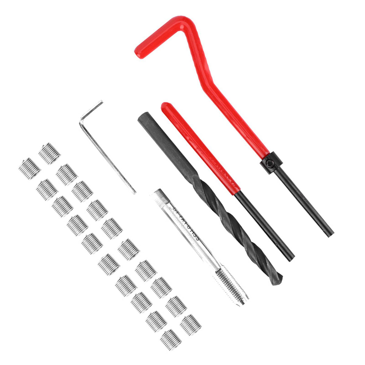 25Pcs Stainless Steel Thread Repair Kit M7x1 Drill Tap Wrench Set