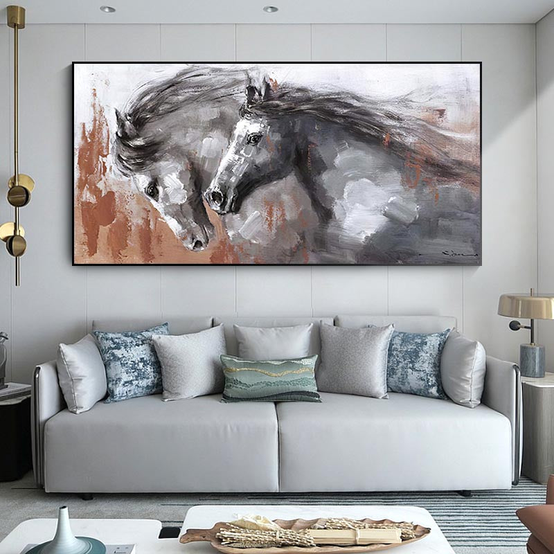 Canvas Horse Poster Wall Art for Living Room or Office Decor