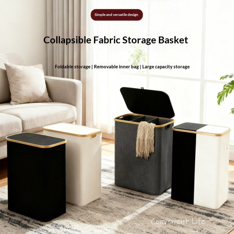 Foldable Waterproof Laundry Basket with Dustproof Design - Modern Home Storage