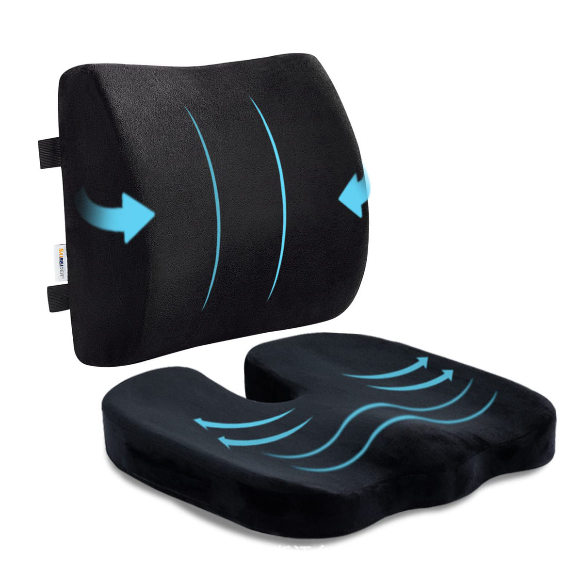 Ergonomic Office Chair Cushion Hip Support Memory Foam Seat Pad