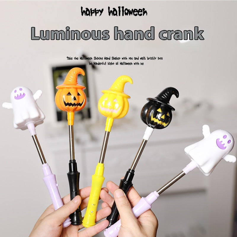 Halloween Pumpkin Lamp Hand Stick Prop with Variants - Kids Party Decoration