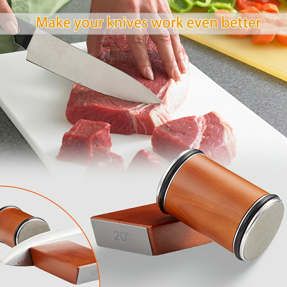 Diamond Roller Knife Sharpener Kit - Dual-Grind Kitchen Tool