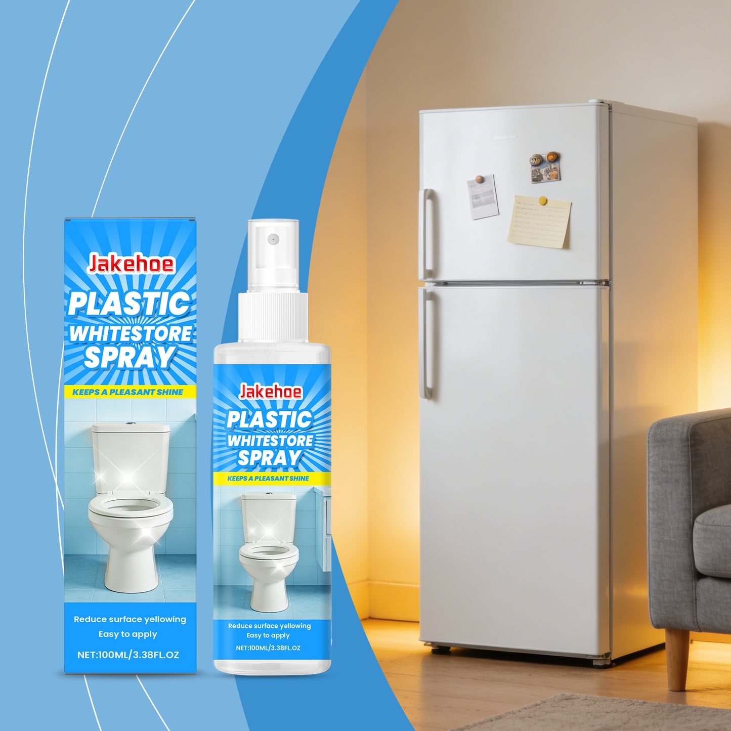 Yellowing Plastic Spray - 100ml Kitchen Storage Solution
