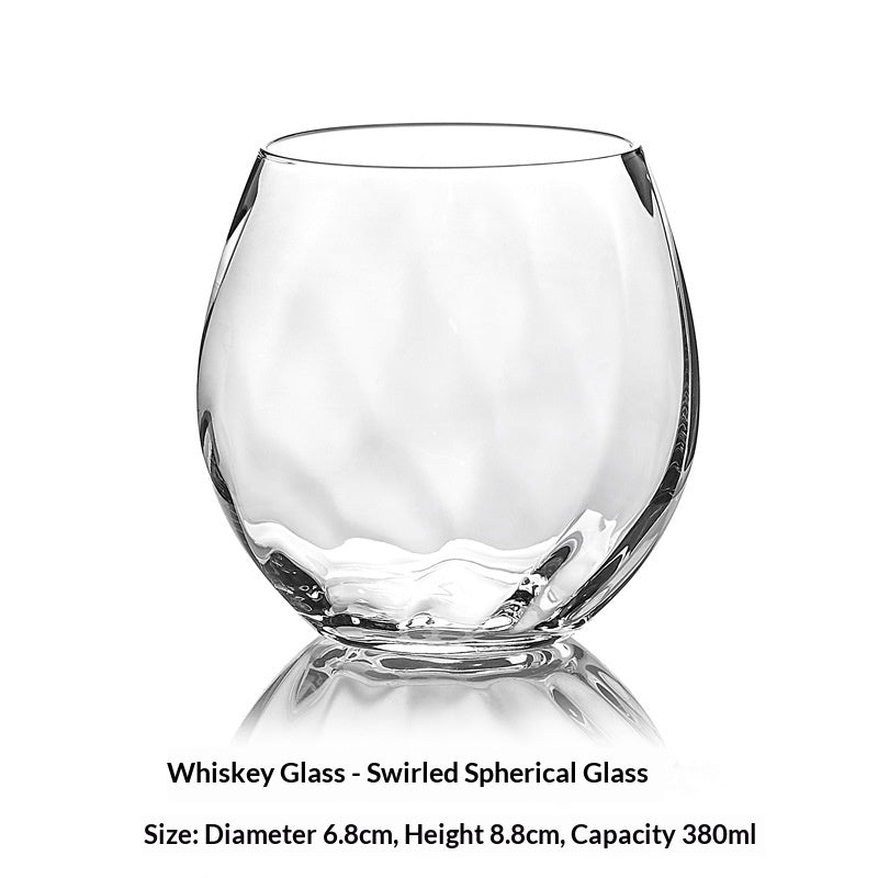 Lead-Free Glass Whiskey Shot Glass - Modern Minimalist Drinkware