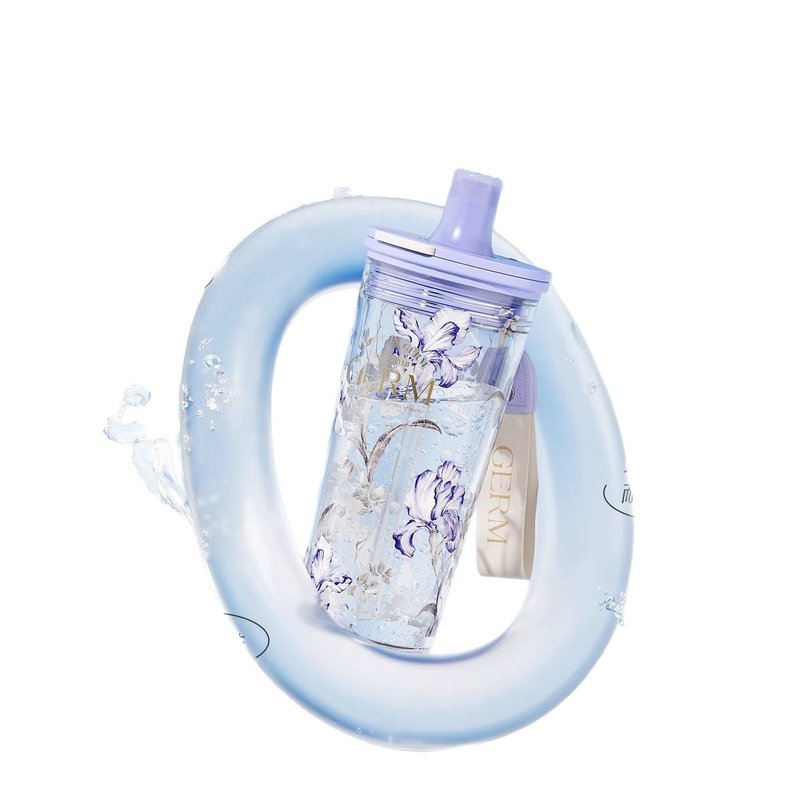 High-Temp Resistant Plastic Straw Cup 550ml Portable Drinkware - Multiple Colors