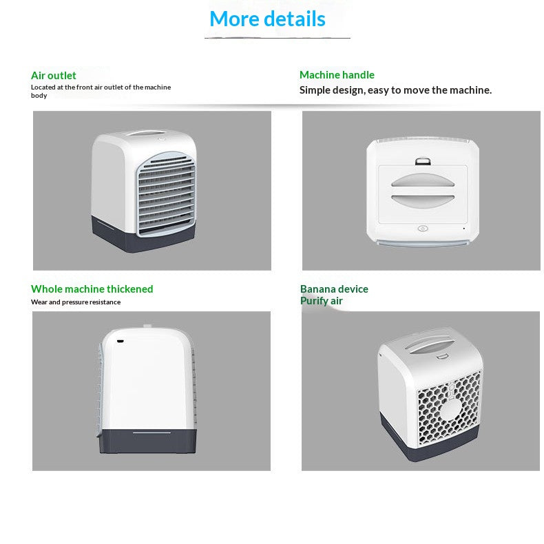 USB Desktop Fan with Water Cooling and Aromatherapy Pad - White