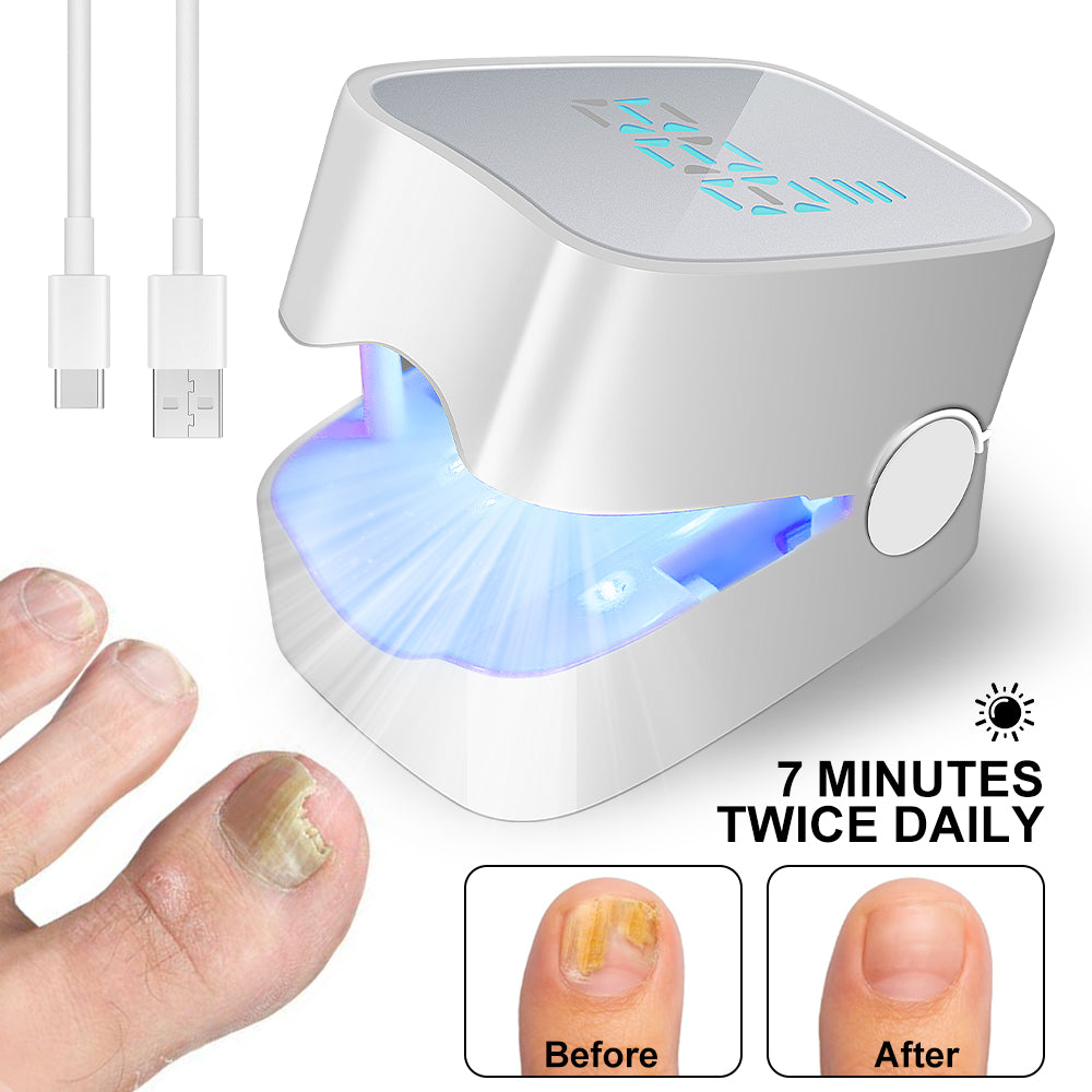LED Nail Treatment Device for Discolored & Thickened Nails - White