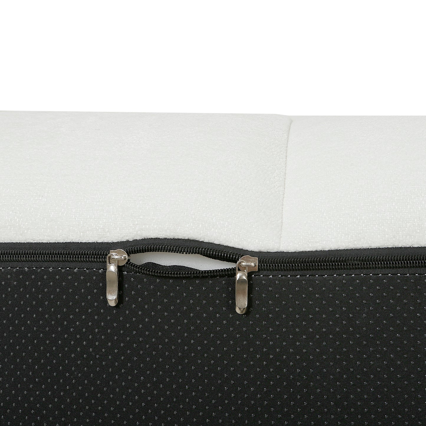 L-Shaped Sectional Sofa - 122" Beige Foam & Polyester Set
