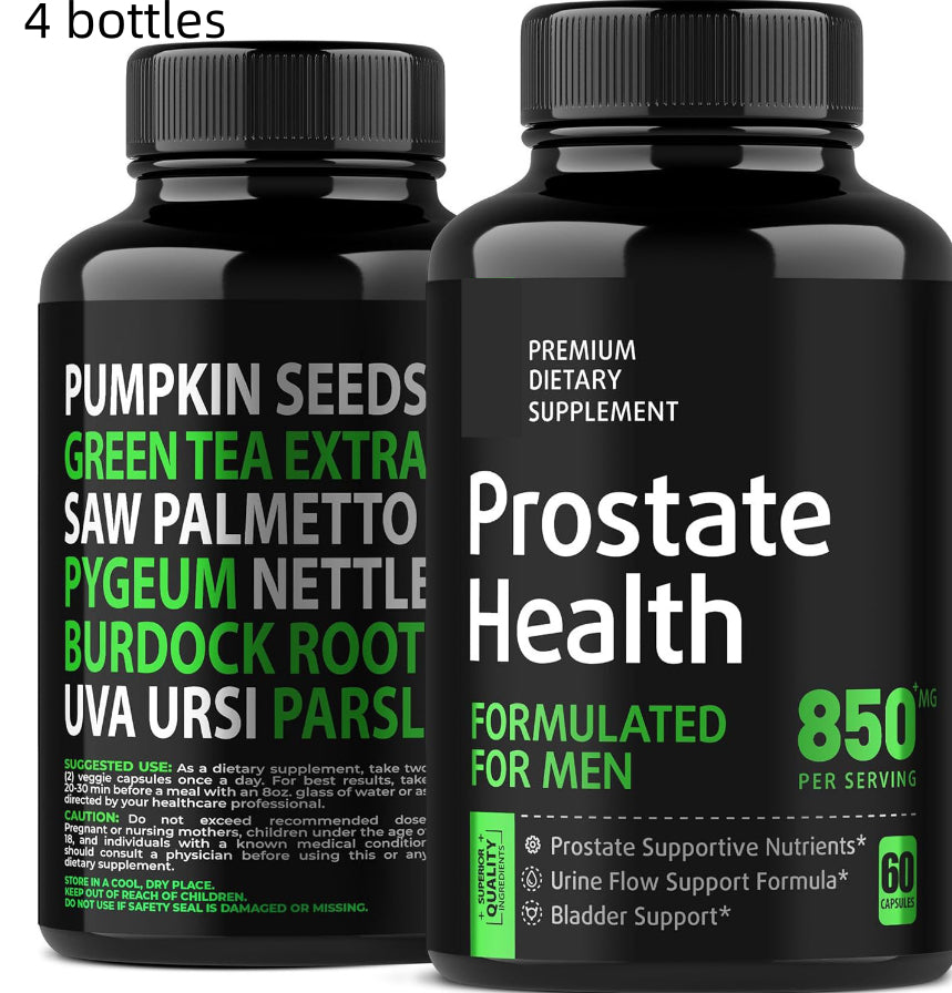 Men's Prostate Health Capsules - Dietary Supplement for Urinary Support, 60 Capsules
