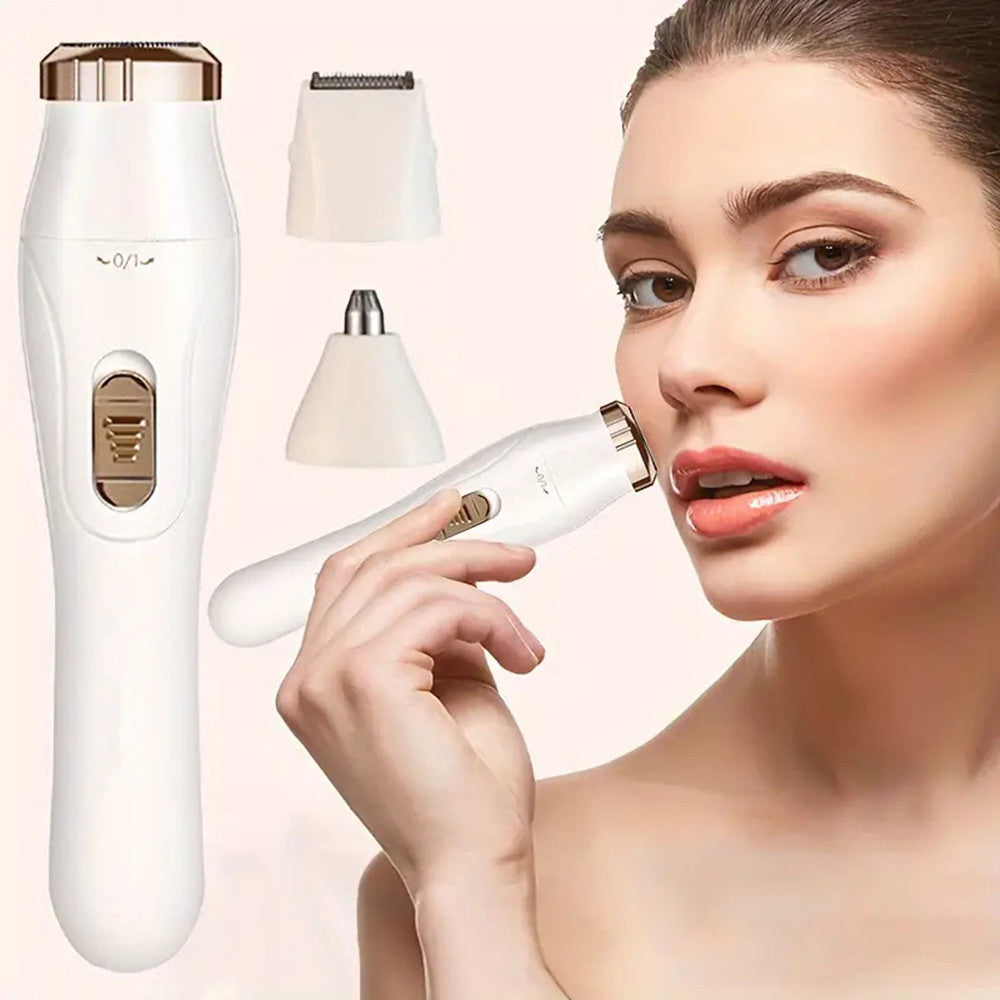 3-in-1 Electric Hair Trimmer Set - Rechargeable Body, Face & Nose Shaver