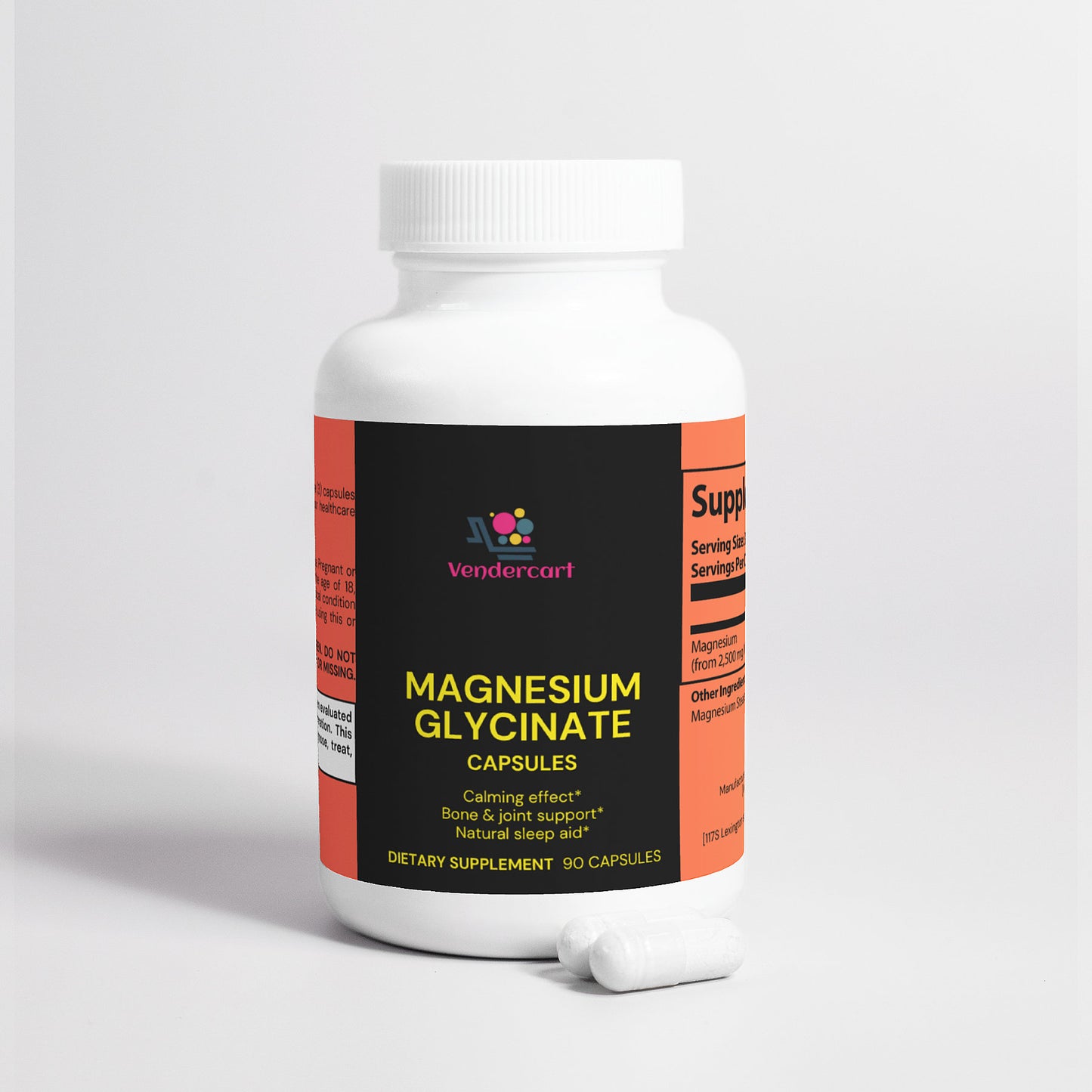 Magnesium Glycinate Supplement - 90 Capsules for Relaxation & Sleep