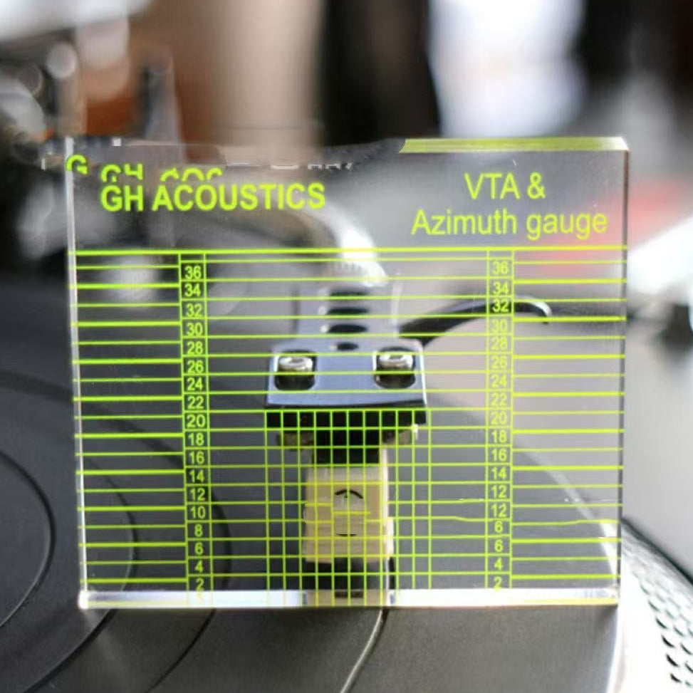 Vinyl Record Player Arm Balance and Adjustment Ruler - Acrylic Alignment Gauge 66x48mm