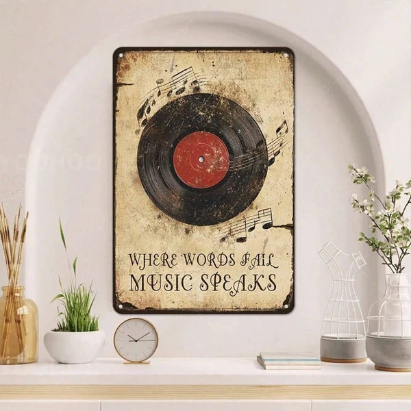 Metal Tin Wall Decoration - 20 cm x 20 cm