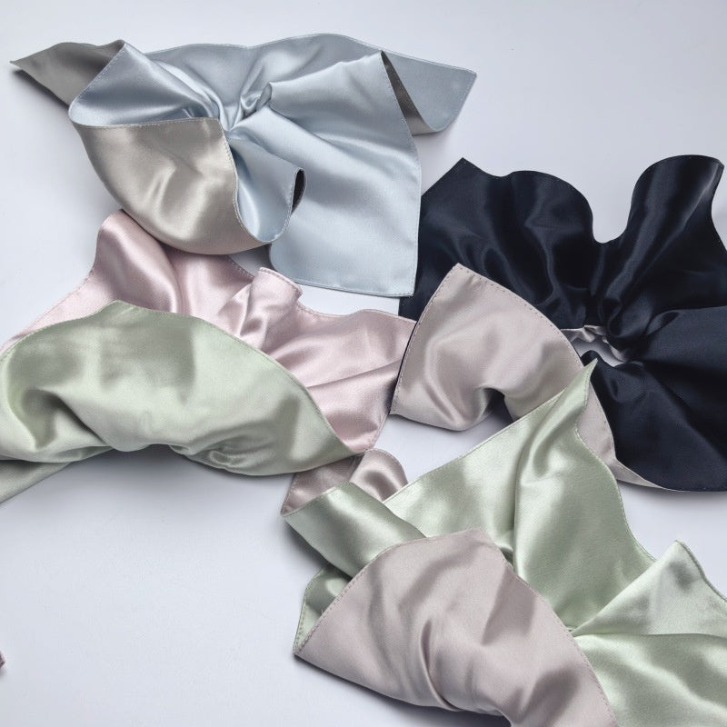 Silk Square Scarf Hair Tie - 22mm Glossy, Multiple Colors