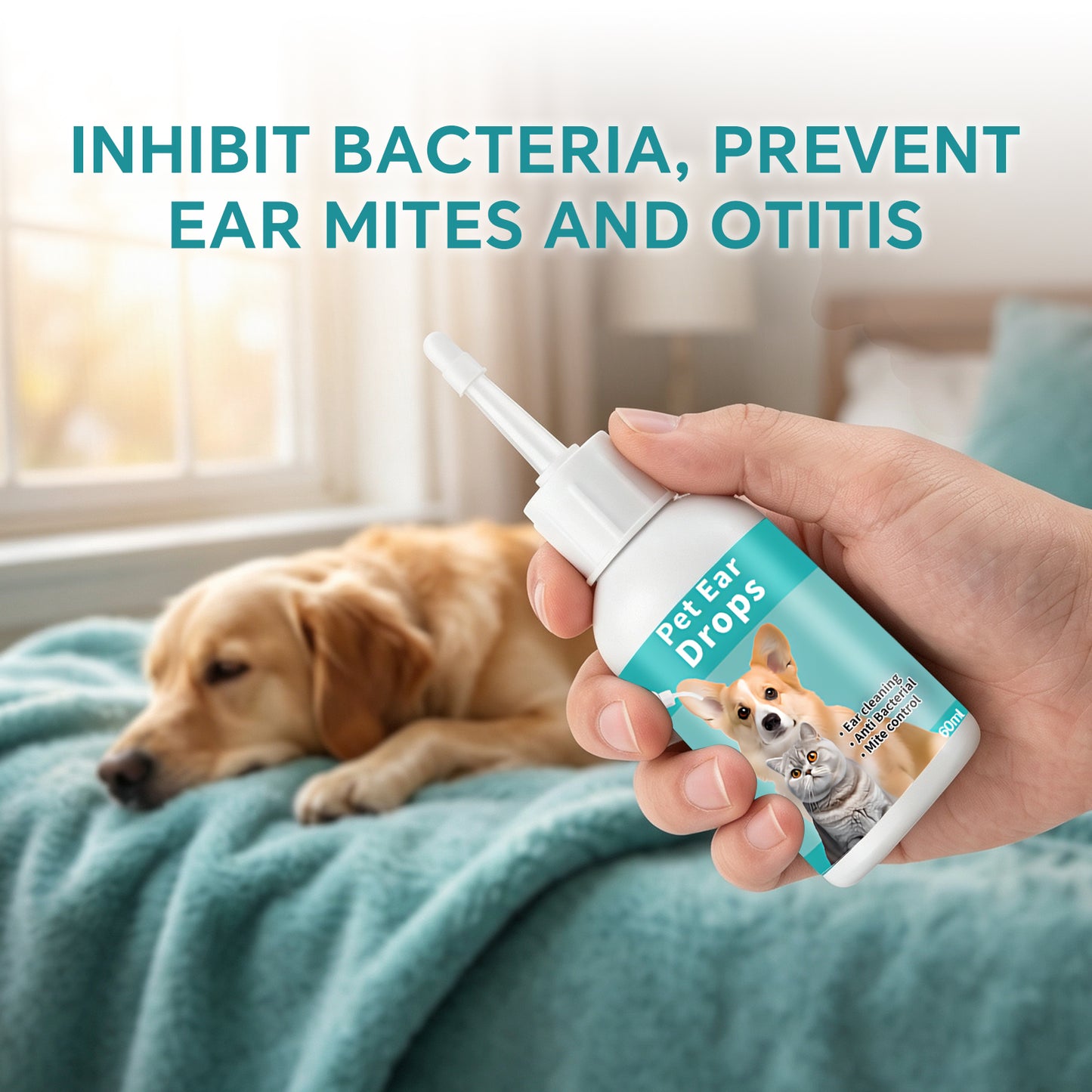 Pet Ear Drops - Ear Care Solution for Pets, Specification Included