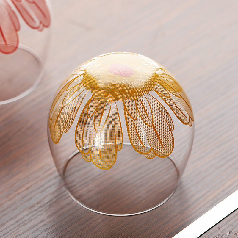 Cherry Blossom Tumbler Glass Cup for Home Office Drinkware