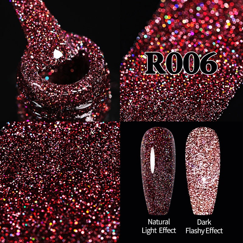 Reflective Gel Nail Polish Set - Christmas Red UV-LED Safe Long-Lasting