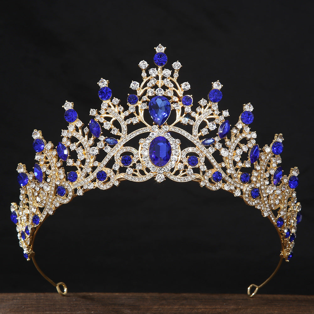 Shimmering Crystal Bridal Crown with White Rhinestones
