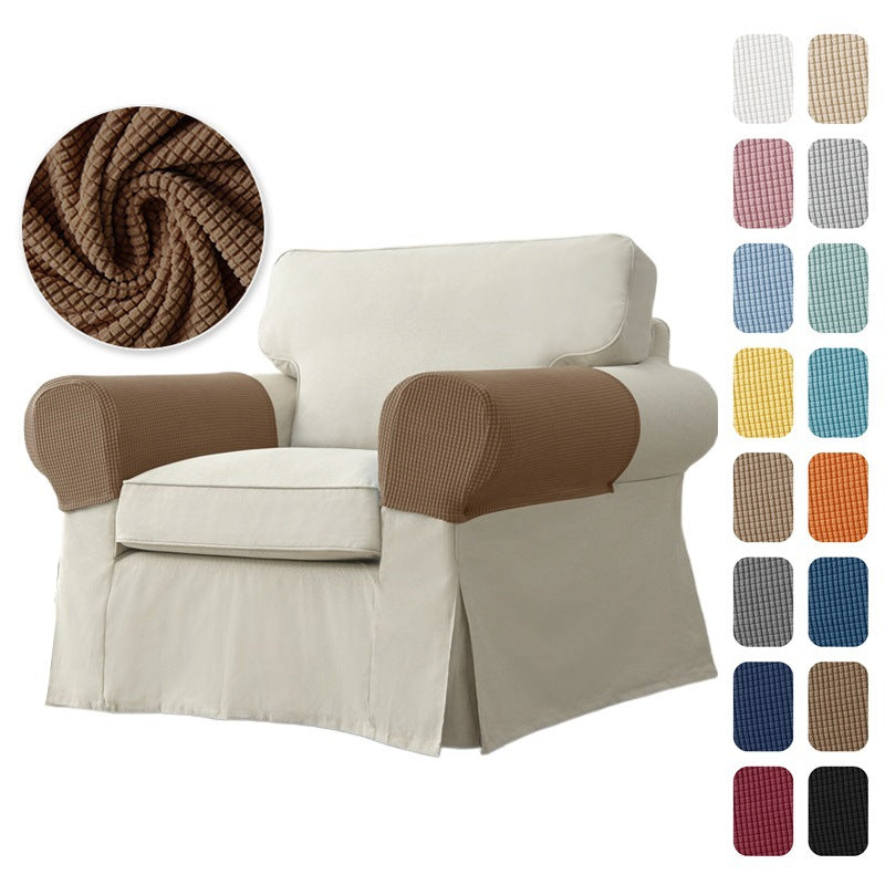 Solid Color Sofa Armrest Cover Set - Protective & Versatile Home Decor