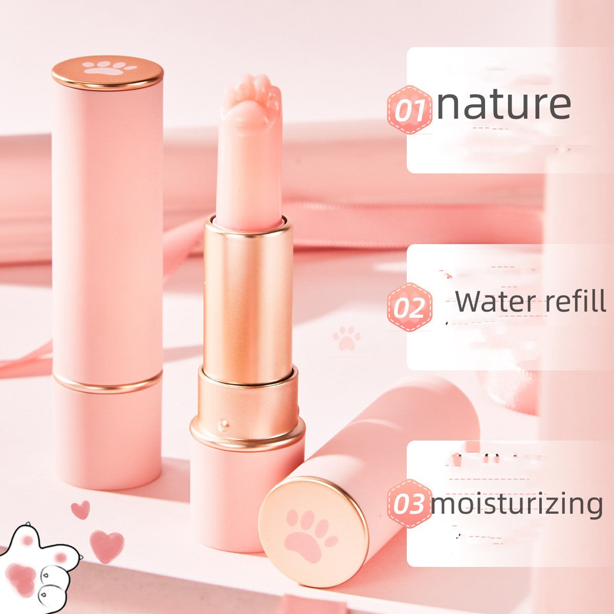 Moisturizing Lipstick with White Peach Scent - 30ml Hydrating Lip Care