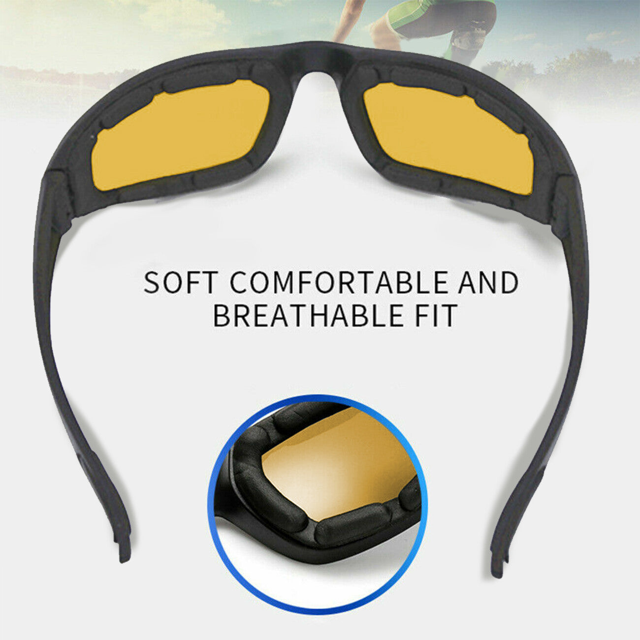 Cycling Sunglasses with UV400 Protection - Yellow Lens