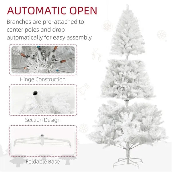 9 ft White Christmas Tree - Indoor Decorative Holiday Ornament