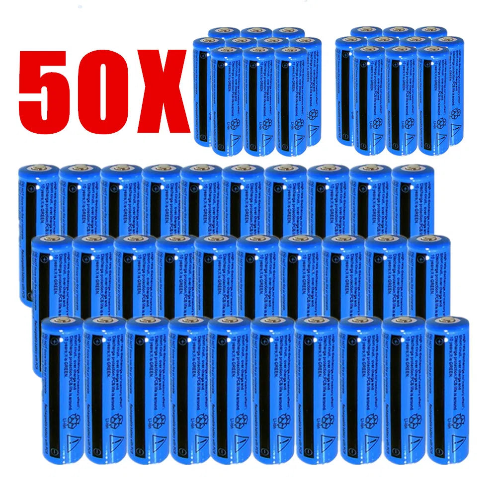 Rechargeable 3000mAh 3.7V Li-ion Battery for Flashlights & Power Tools - Multiple Quantities