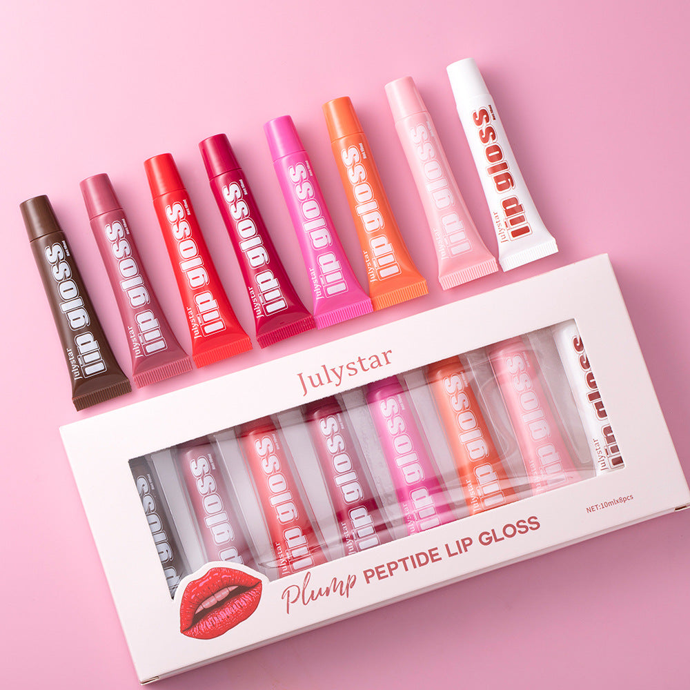 Fruit Flavored Moisturizing Lip Gloss Set - 8 Pack Transparent Gloss