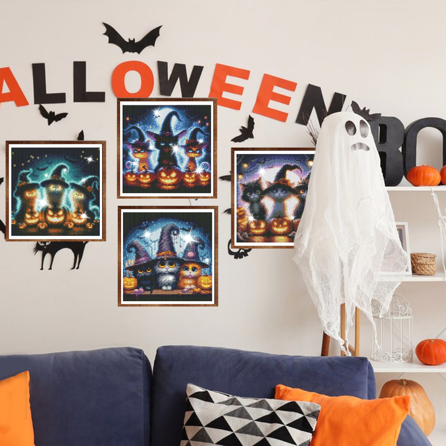 Halloween Diamond Painting Kit - 4 Pack