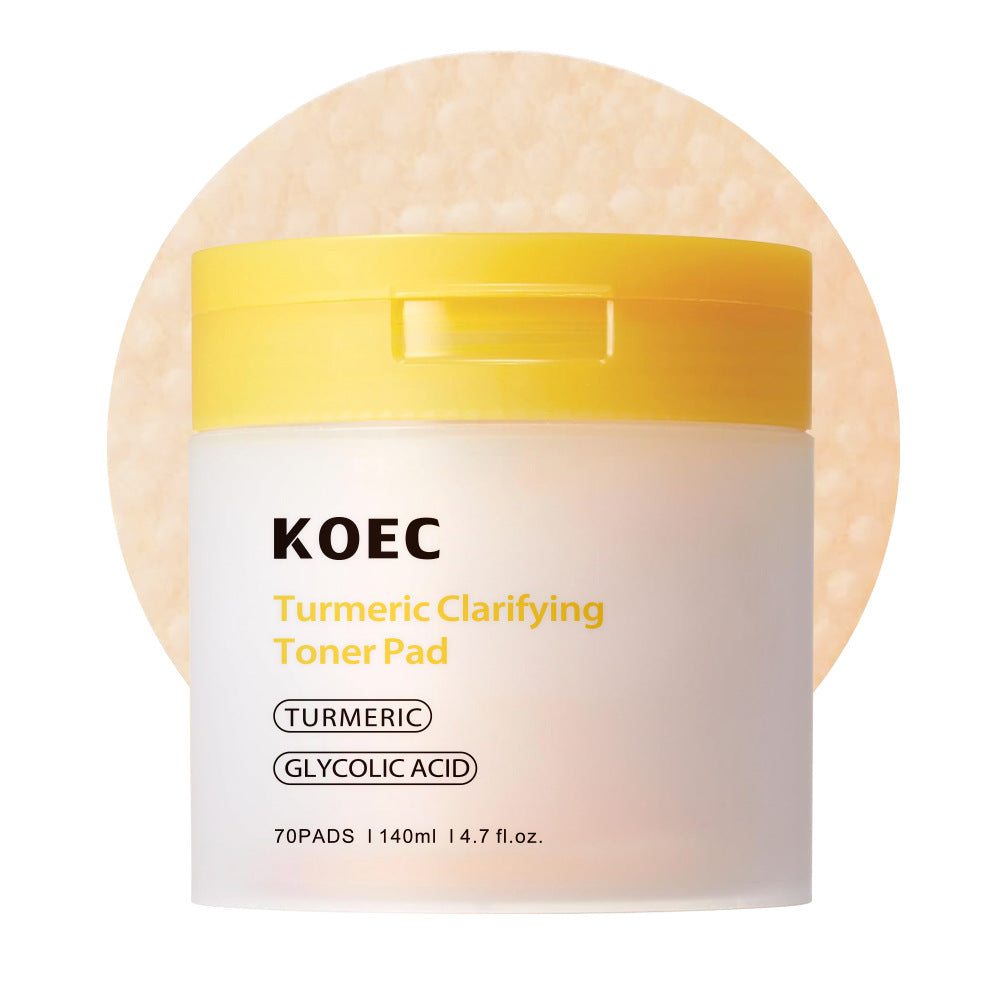 Turmeric Glycolic Acid Cotton Cloth Set with Tweezers - 70 pcs Skin Care